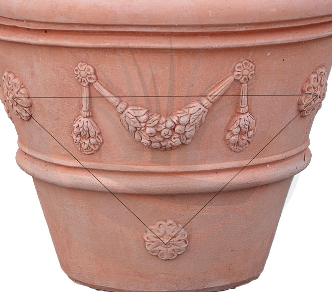 Disposizione dei decori a triangolo
