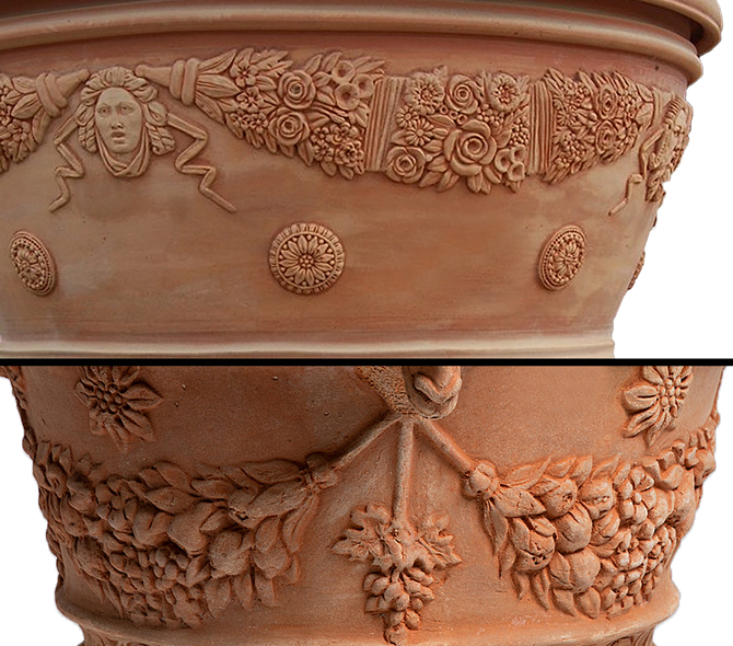 Details of Impruneta garland decorations