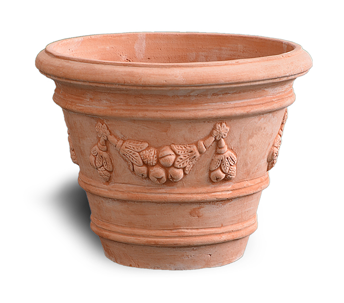 Design elegante e forse barocco, ha la forma simile alla conca classica, largo alla bocca e stretto al fondo, a volte instabile in caso di vento.